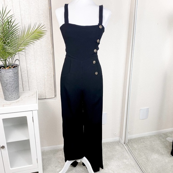 Reformation Leo Jumpsuit Black Jumper Jumpsuits Rompers Size 2 - Picture 6 of 12